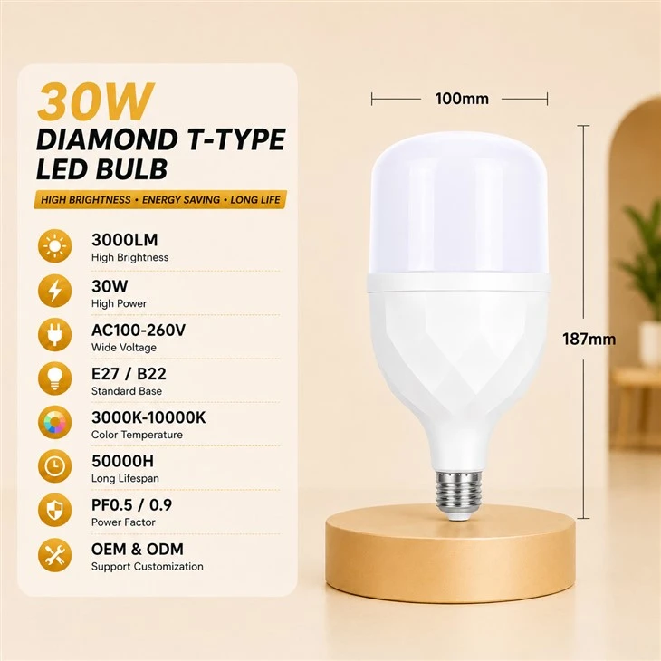 Diamond Pattern LED T Lamp factory